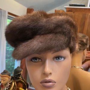 Real fur hat vintage